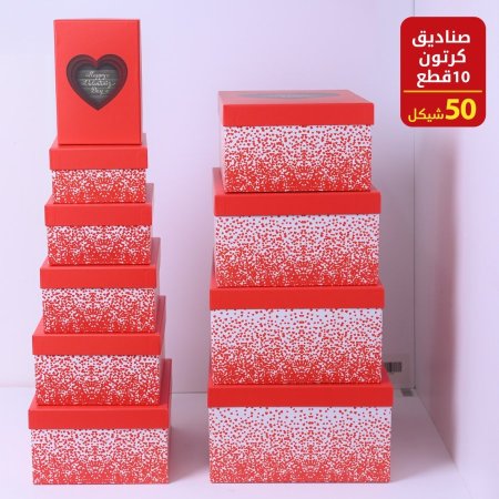 صناديق كرتون ١٠ قطع