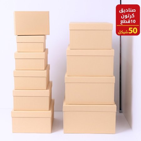 صناديق كرتون ١٠ قطع